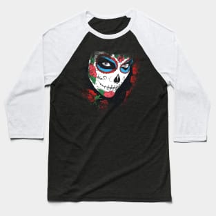 Day Of The Dead Roses Baseball T-Shirt